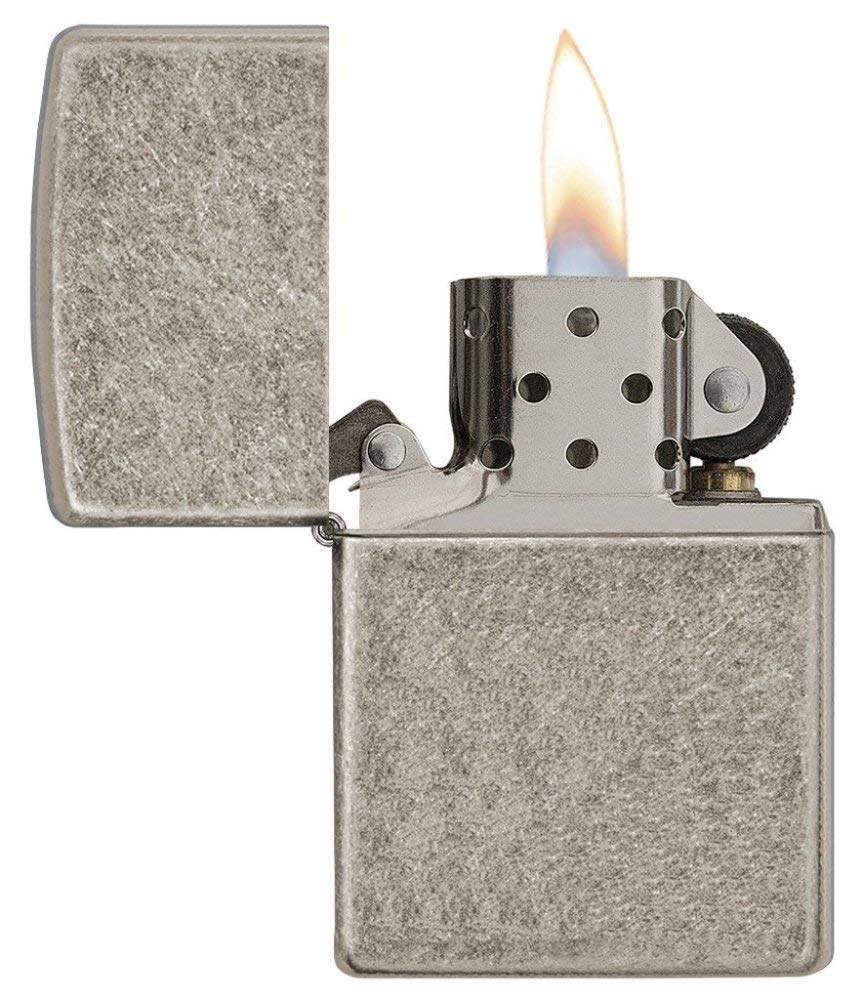 Zippo Classic Brushed Chrome Pocket Lighter - Windproof & Refillable Flip-Top Metal Lighter - Everyday Use Pocket Lighters - Luxury Lighters Made in USA