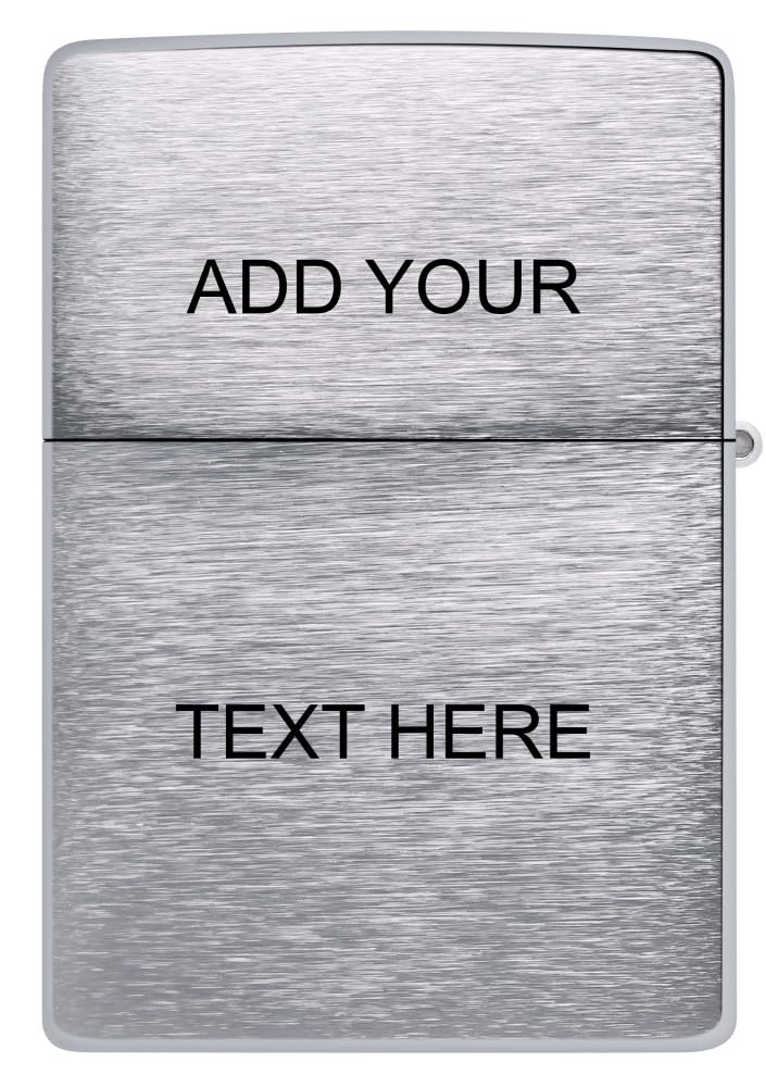 Zippo Classic Brushed Chrome Pocket Lighter - Windproof & Refillable Flip-Top Metal Lighter - Everyday Use Pocket Lighters - Luxury Lighters Made in USA