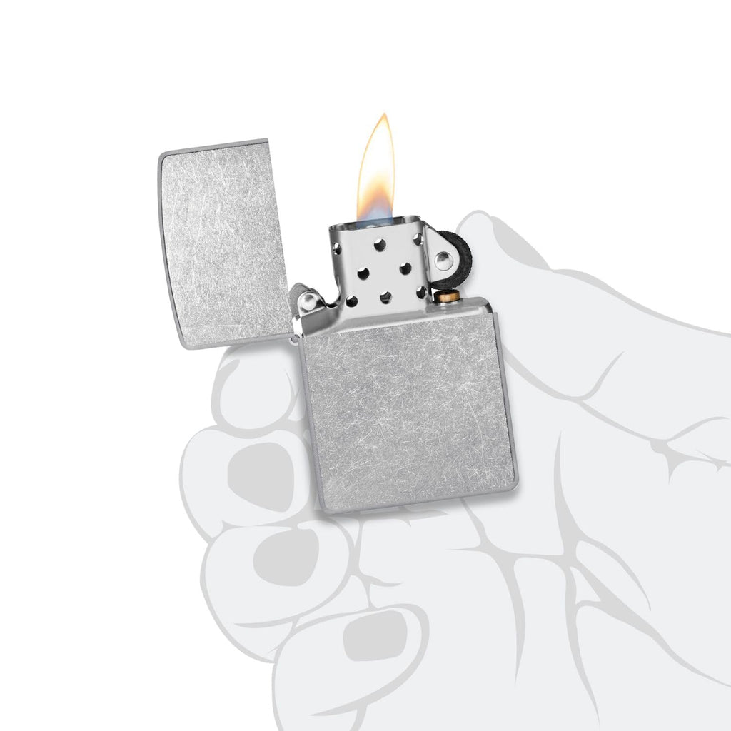 Zippo Classic Brushed Chrome Pocket Lighter - Windproof & Refillable Flip-Top Metal Lighter - Everyday Use Pocket Lighters - Luxury Lighters Made in USA