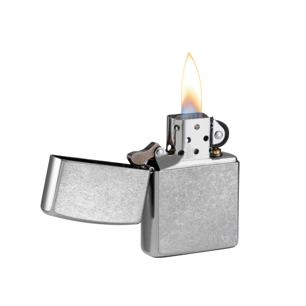 Zippo Classic Brushed Chrome Pocket Lighter - Windproof & Refillable Flip-Top Metal Lighter - Everyday Use Pocket Lighters - Luxury Lighters Made in USA