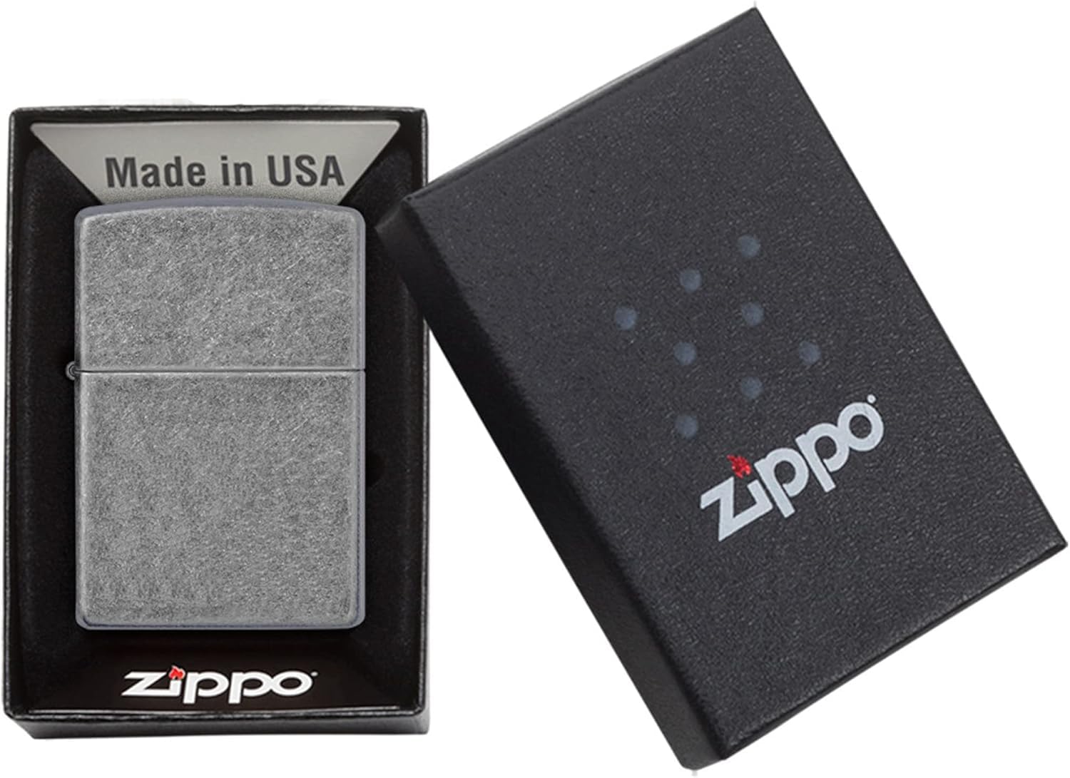 Zippo Classic Brushed Chrome Pocket Lighter - Windproof & Refillable Flip-Top Metal Lighter - Everyday Use Pocket Lighters - Luxury Lighters Made in USA