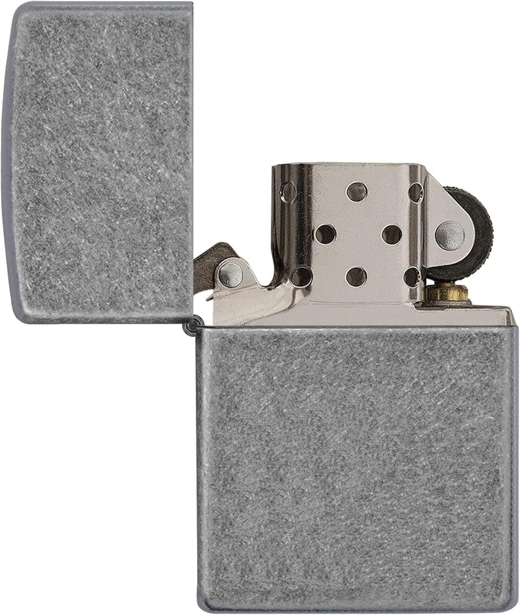 Zippo Classic Brushed Chrome Pocket Lighter - Windproof & Refillable Flip-Top Metal Lighter - Everyday Use Pocket Lighters - Luxury Lighters Made in USA