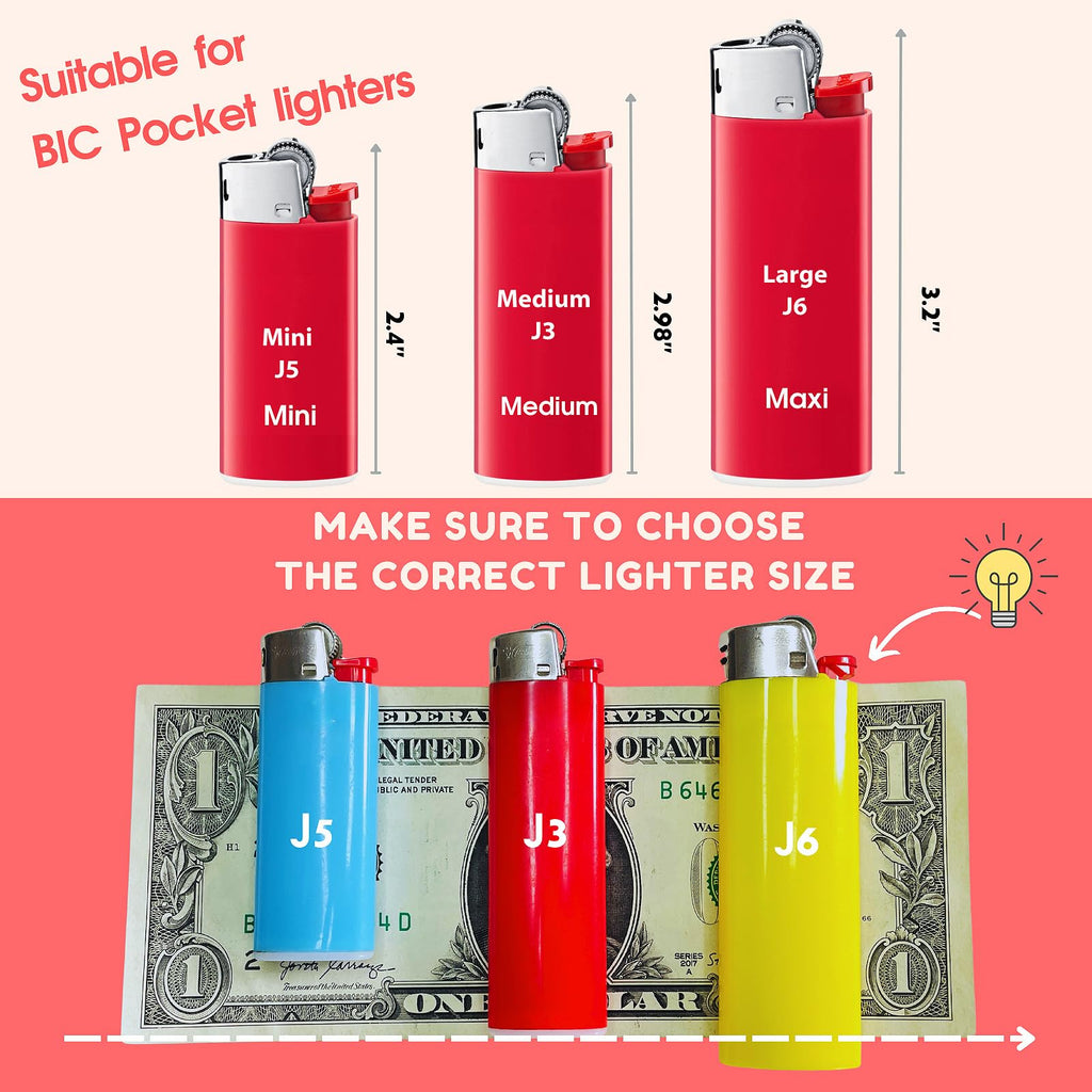 Custom Lighter Stickers with Own Pictures, Personalize Lighters PVC Film Wraps Reusable up to 3 Times - 4 Pack Upload 4 Photos Suitable for Bic Pocket Lighter Ideal for Gifts(Lighter Not Included)