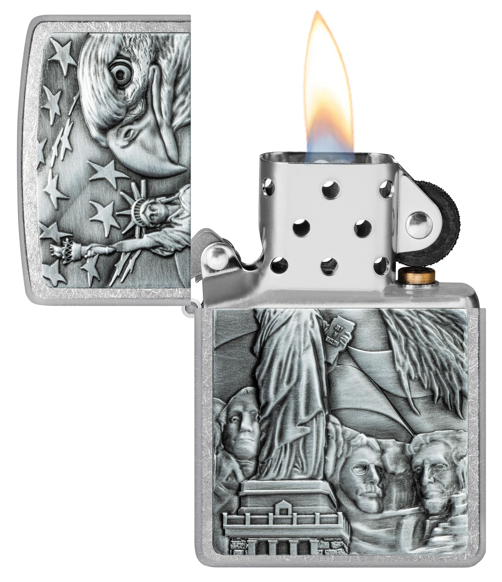Zippo American Icons Emblem Street Chrome Pocket Lighter