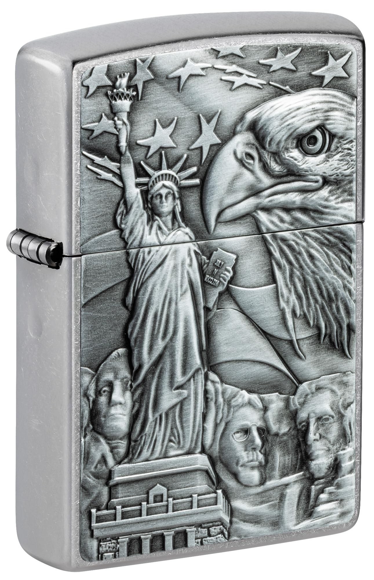 Zippo American Icons Emblem Street Chrome Pocket Lighter